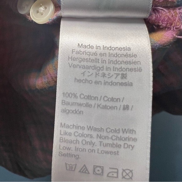 J. Crew Field Check Plaid Puff Sleeve Flannel Top - XL - Picture 6 of 12